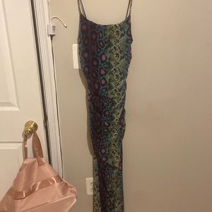 Colorful cheetah dress